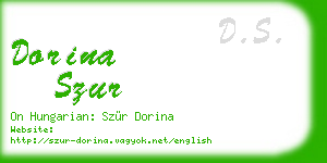 dorina szur business card